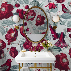 Carta da Parati in Fibra di Vetro Cherry bagno 2 Carta da Parati in Fibra di Vetro Cherry bagno 2