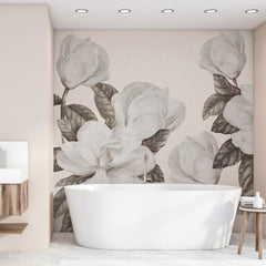 Carta da parati Magnolia grandiflora bagno 2 Carta da parati Magnolia grandiflora bagno 2