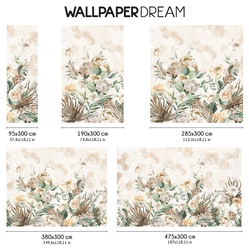 Carta da parati Giardino geometrico dimensioni Carta da parati Giardino geometrico dimensioni