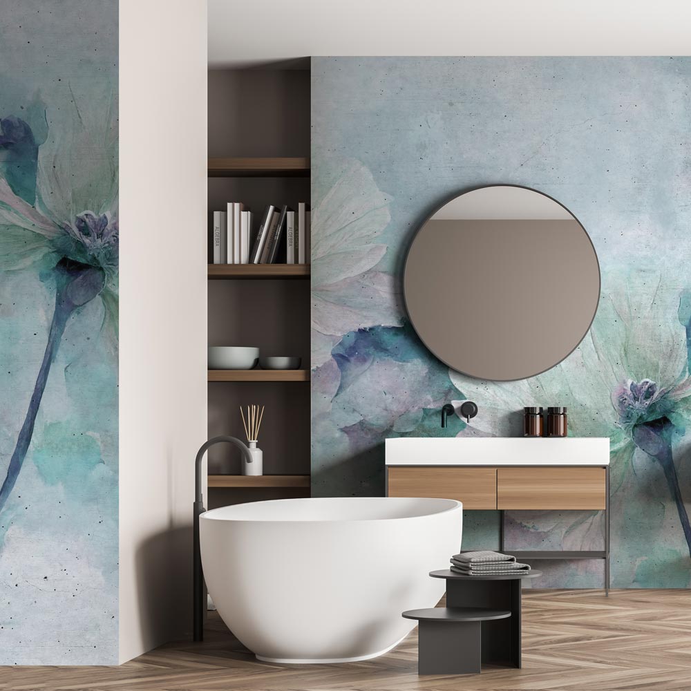 Carta da parati Petali evanescenti - bagno  Carta da parati Petali evanescenti - bagno