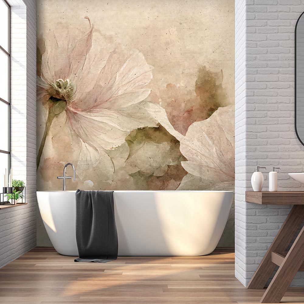 Carta da parati Petali evanescenti - bagno  Carta da parati Petali evanescenti - bagno