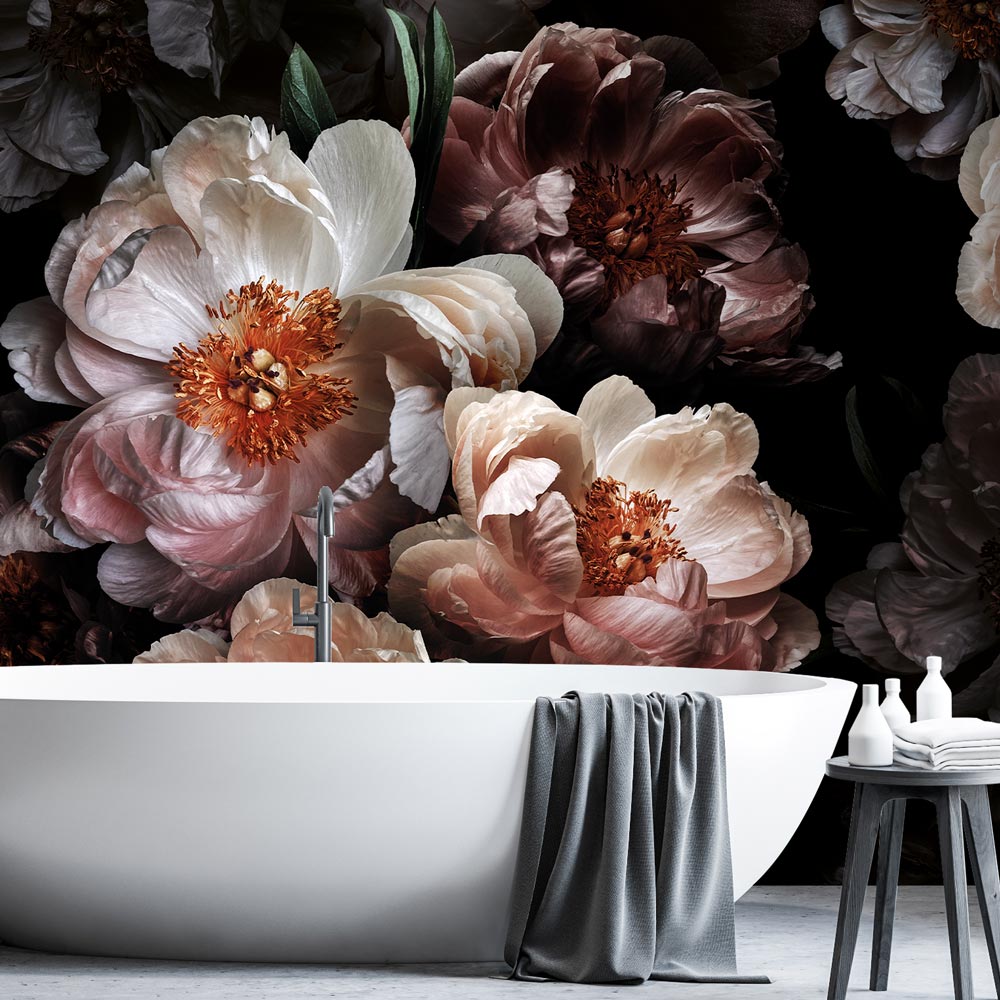 Carta da parati Roseto bagno 2 Carta da parati Roseto bagno 2