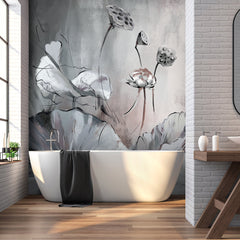 Carta da parati Lotus bagno 2 Carta da parati Lotus bagno 2