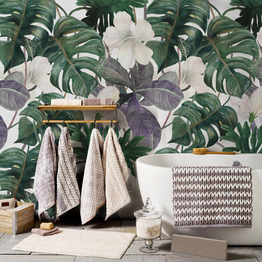 Carta da parati Vintage jungle bagno 2 Carta da parati Vintage jungle bagno 2