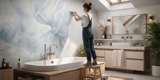 Carta da Parati su Piastrelle: Rinnovare Senza Demolire