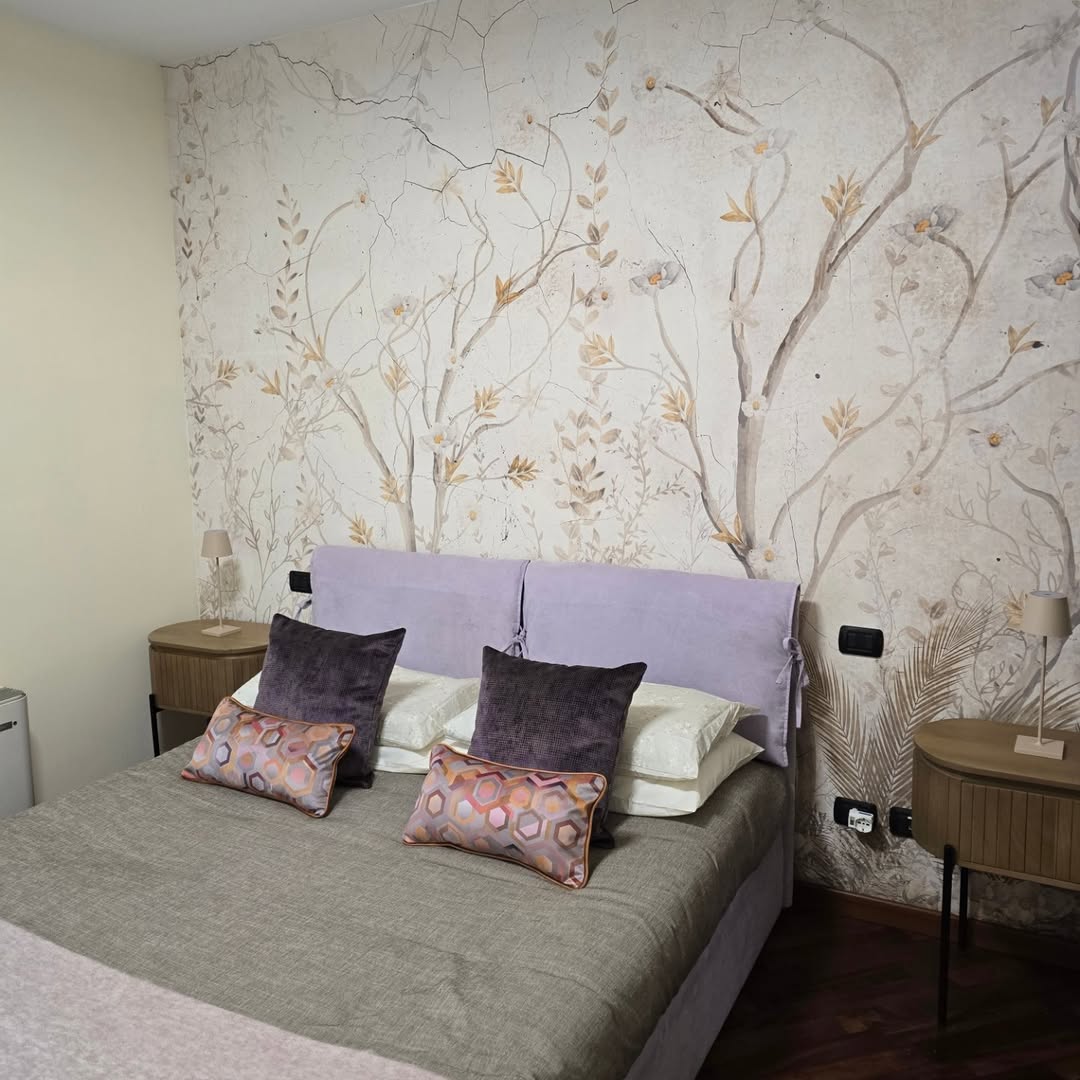 Carta da parati Intrigo Floreale - camera da letto
