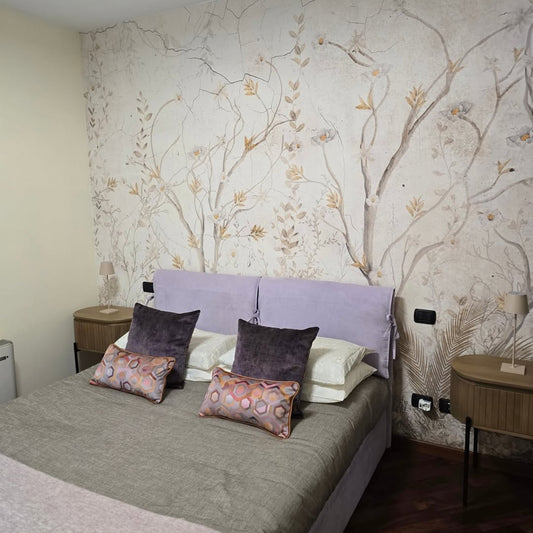Carta da parati Intrigo Floreale - camera da letto