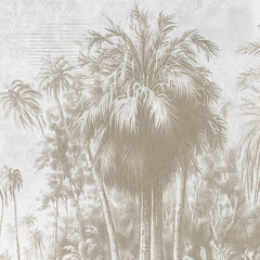 Tropical Engraving Wall Mural