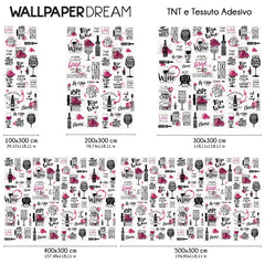 Carta da parati Aforismi Vino dimensioni TNT