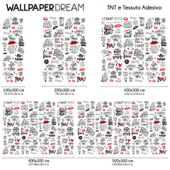 Carta da parati Aforismi Love dimensioni TNT