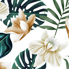 Tropical flowers Wall Mural