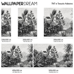 Wall Mural Black and white jungle