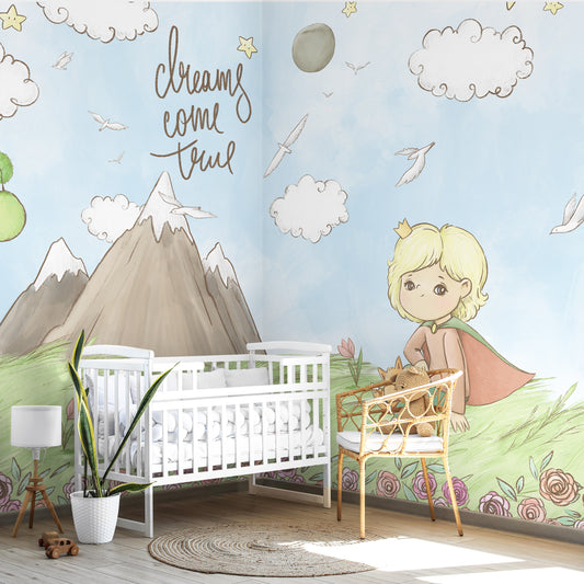 Little Prince Dreams Wall Mural
