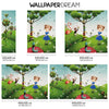 Carta da parati Alice's journey dimensioni