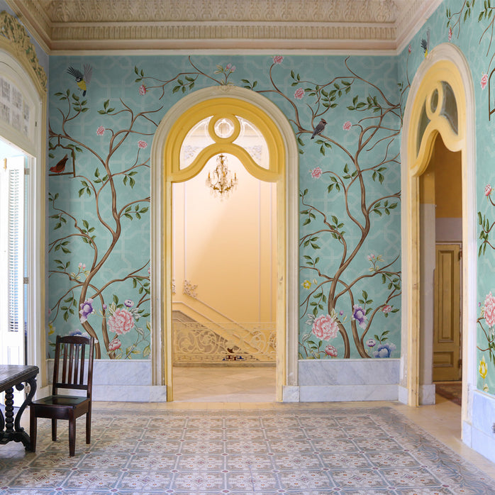 Carta da parati Shabby Spring - soggiorno