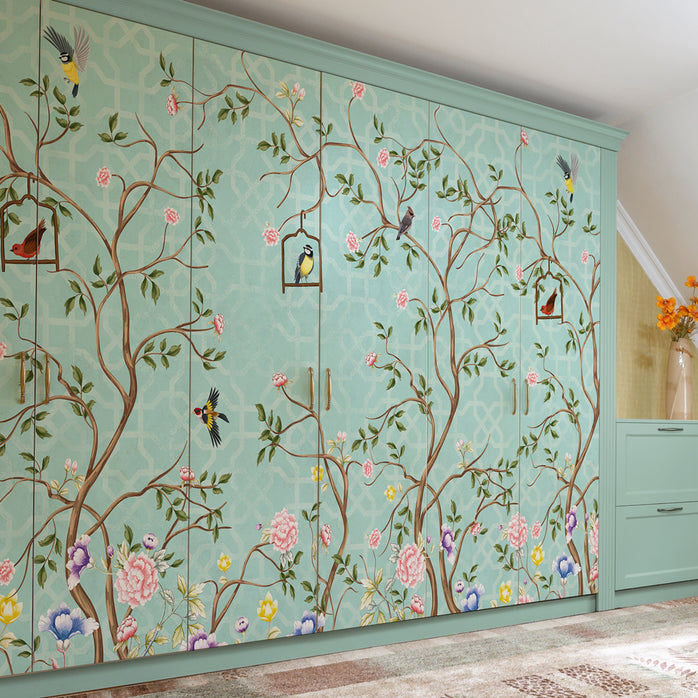 Carta da parati Shabby Spring - mobili