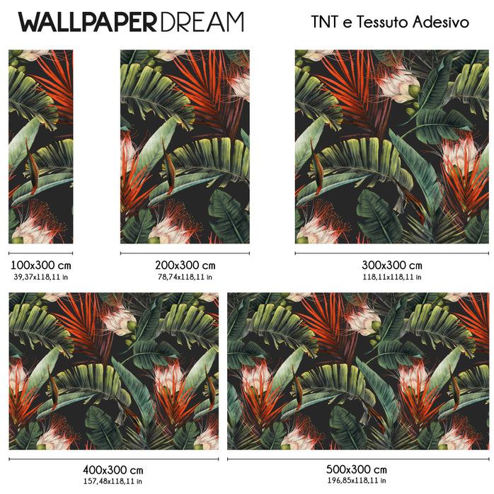 Carta da parati Tropical Leaves dimensioni TNT
