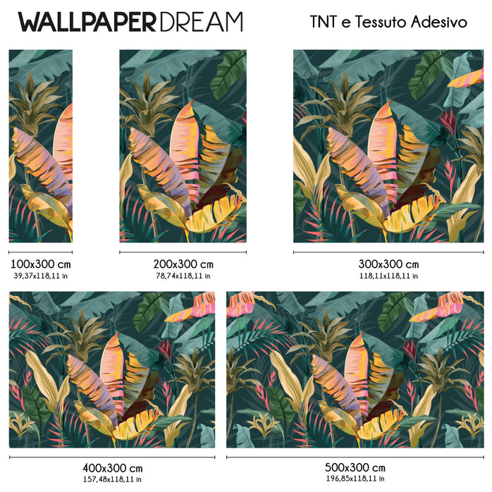 Carta da parati Colorful banana leaves dimensioni TNT