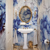 Carta da parati Ortensia Blu - bagno