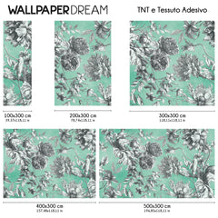 Carta da parati Incisione di fiori dimensioni TNT