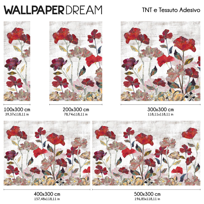 Carta da parati Flowers collage dimensioni TNT