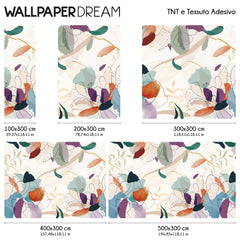 Fiberglass Wallpaper Abstract peonies