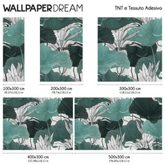 Papel pintado de jardín de loto