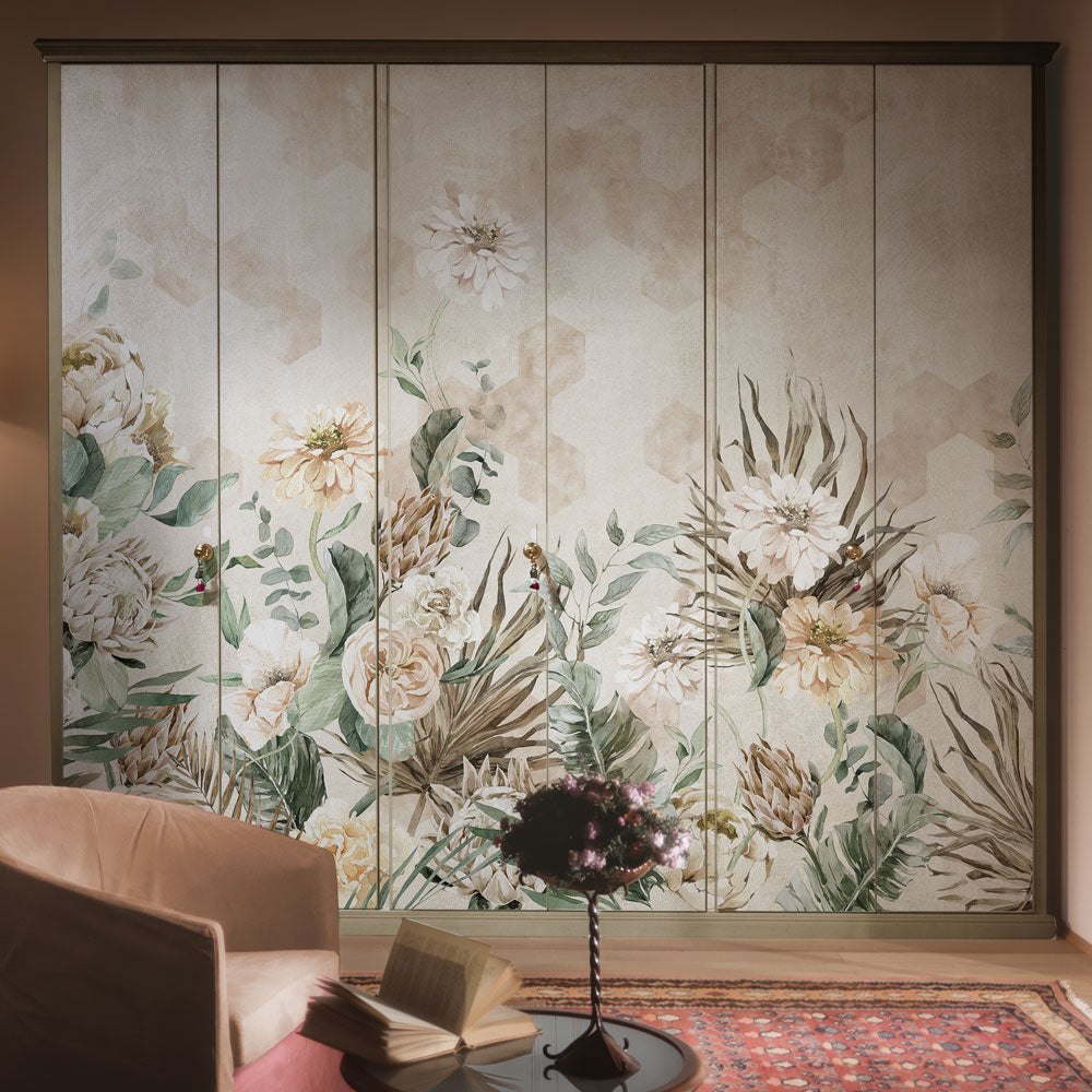 Carta da parati Giardino geometrico - mobili