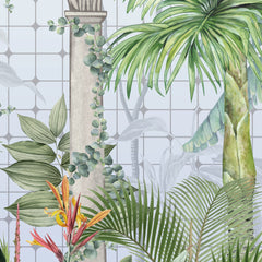 Papel pintado de invernadero tropical