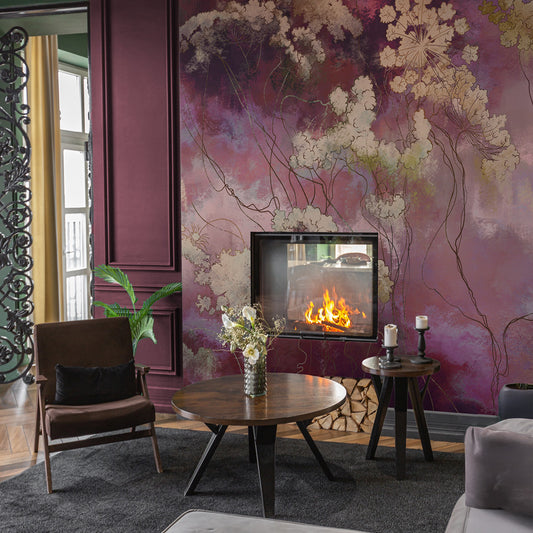 Carta da parati Flower Aura - soggiorno