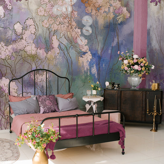 Carta da parati Flower Aura - camera da letto