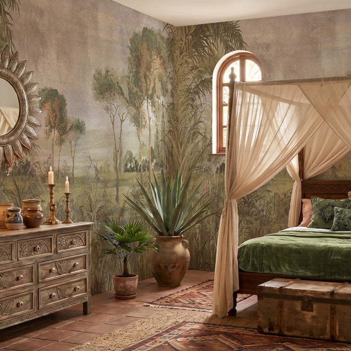 Carta da parati Toscana Garden - camera da letto