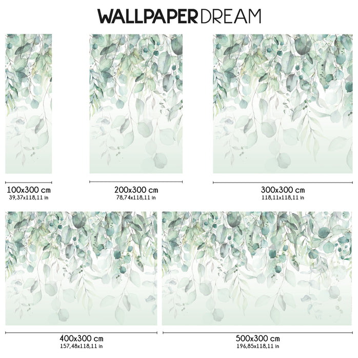 Carta da parati Fronde Pendenti dimensioni