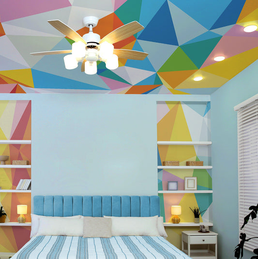 Carta da parati Tangram - soffitto, camera da letto
