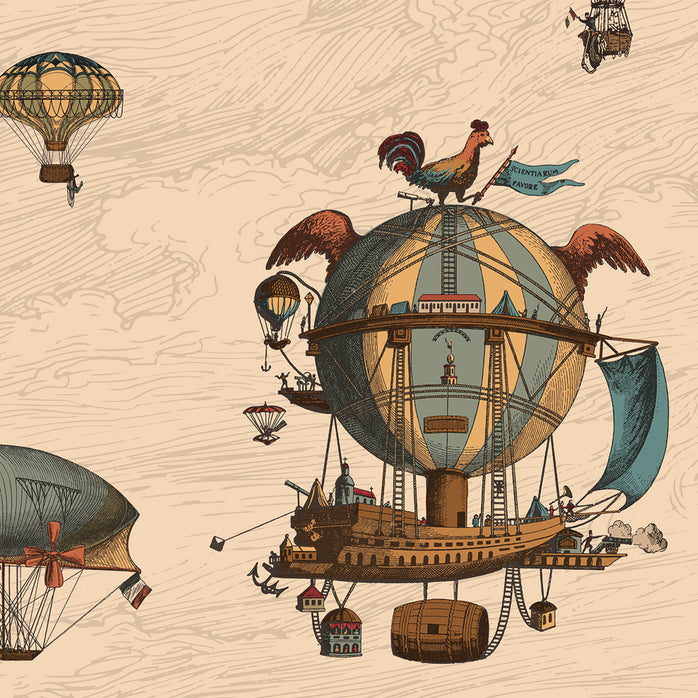 Carta da parati Vintage Balloons dettaglio