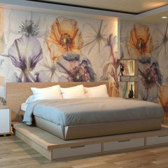 Carta da parati Flora eterea - camera da letto