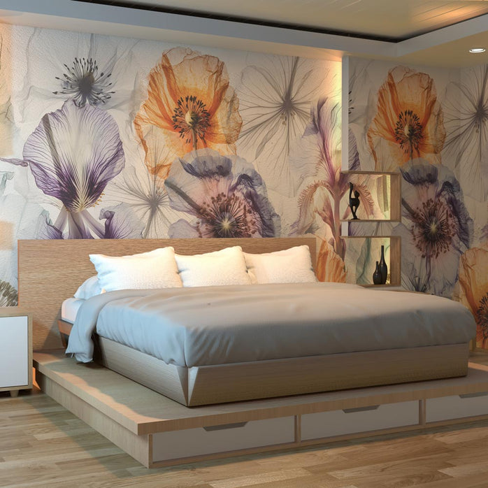 Carta da parati Flora eterea - camera da letto