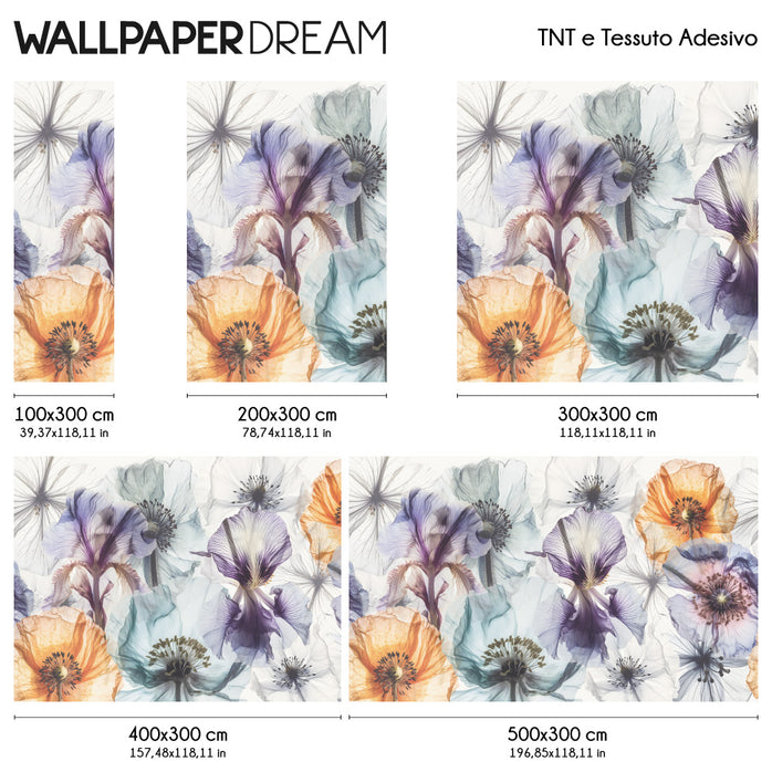 Carta da parati Flora eterea dimensioni TNT