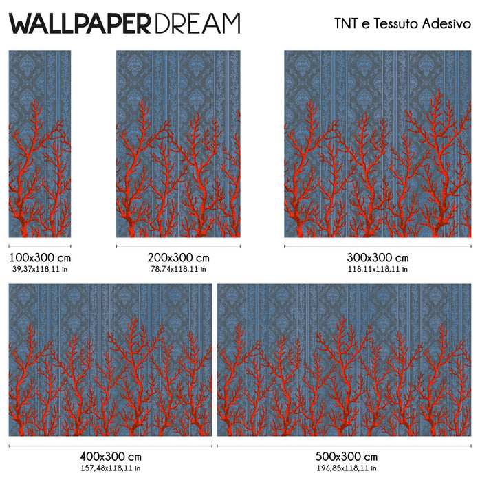 Carta da parati Damascato marino dimensioni TNT