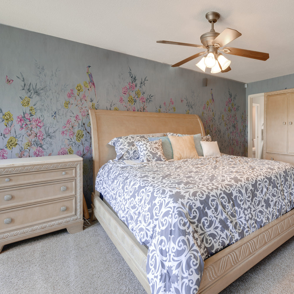 Carta da parati Chinoiserie Paradiso - camera da letto