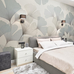 Carta da parati Ginko Essential Polvere - Camera da letto | blu