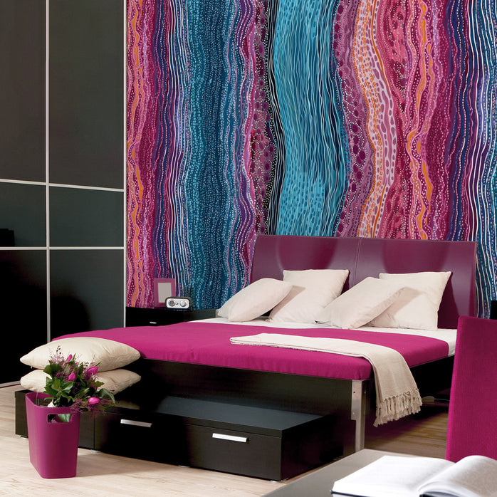 Carta da parati Energia e colore - camera da letto