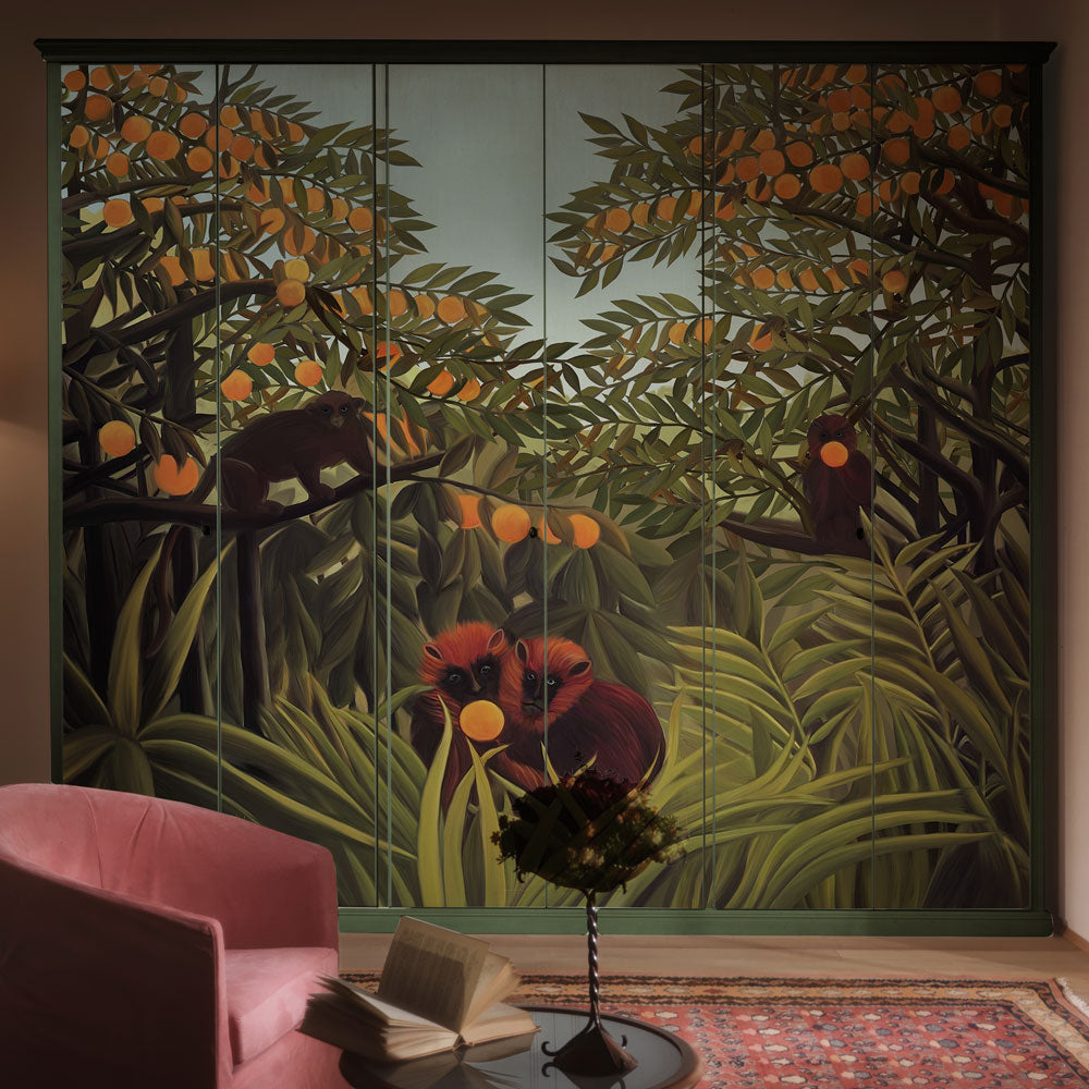 Affen im Obstgarten Fototapete