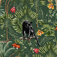 Panthers in the jungle Wall Mural