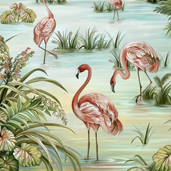 Papier Peint lac Flamingo