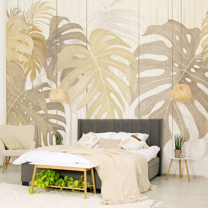 Carta da parati Monstere eteree - camera da letto | beige