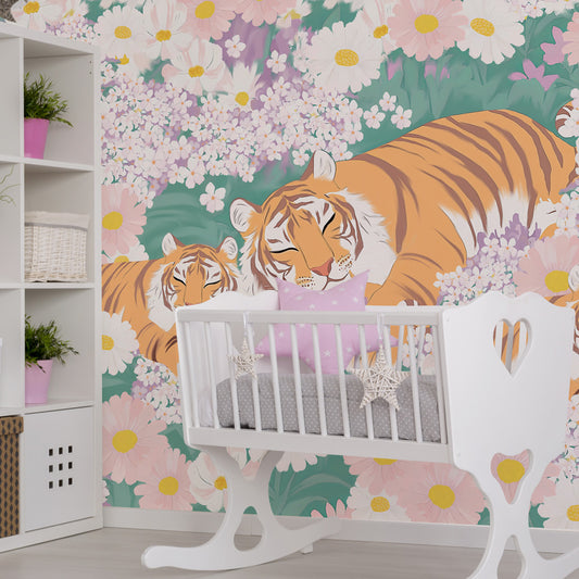 Tigers sleep tonight Wall Mural