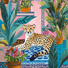 Garden in pink Wall Mural