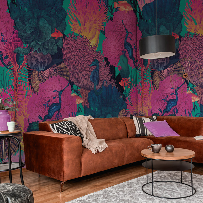 Carta da parati Deep purple - soggiorno