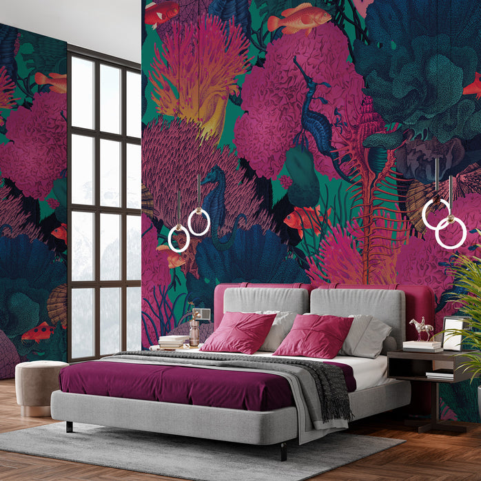 Carta da parati Deep purple - camera da letto